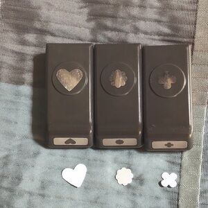 Stampin' Up! Less than 1" Scrapbooking Paper Punches Bundle of 3